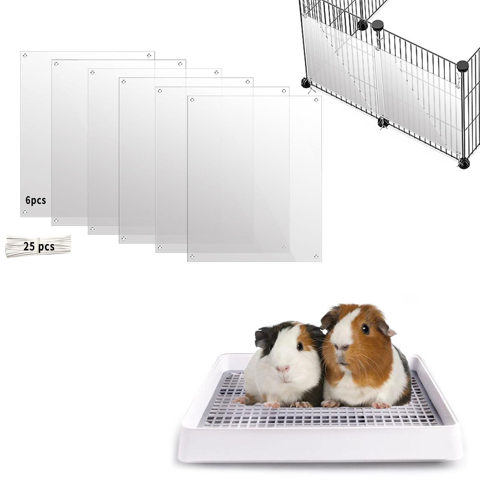 Urine Guard For Rabbit Cage Sweetude 16 Pack Pet Cage Liner 14'' X