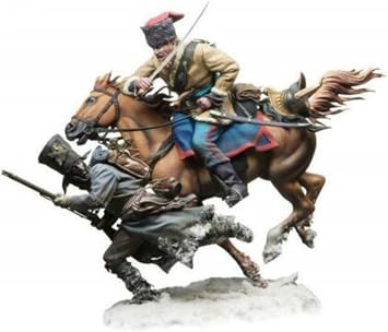1/32 54Mm Ancient Warrior Include 2 Man With Base And Horse Resin Figure Model Kit Unassembled Unpainted
