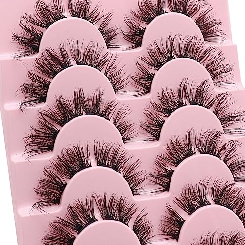Fyonas Individual Lashes Multi-Layered Cluster Lash Extensions Look Fake Eye Lashes 7 Pairs Pack Fluffy&Volume False Eyelashes | Lash Clusters 01 #TOP4