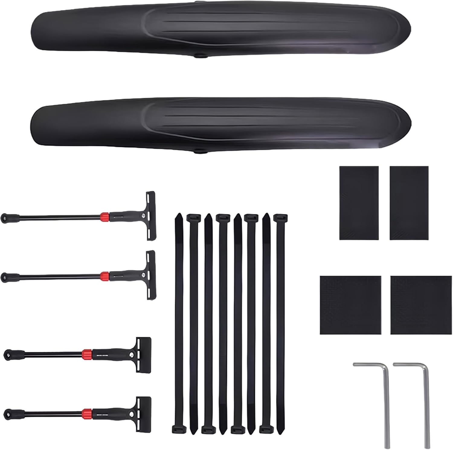 Motorbike Splash Mudguard Black Cycling Mudguard Front/Rear Tire Longer Bike Bicycle Quick Installation Mud Water Guards Parts Accessories