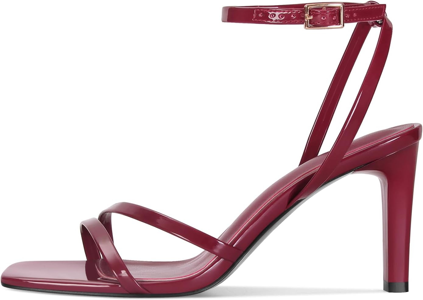 SOVANYOU Heeled Sandals for Women Dressy Square Open Toe Strappy High Heels with Ankle Strap for Wedding Party Daily Wear - Image 4