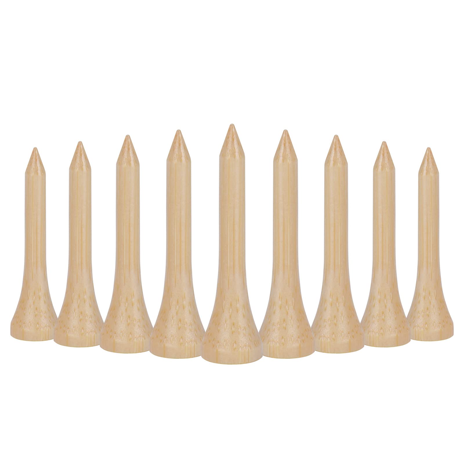 TIECHI50-100PCS Wooden Golf Tees Durable Long Golf Tees Bamboo Golf Tees Castle Nails 42-83CM for Men and Women Who Like To Play Golf