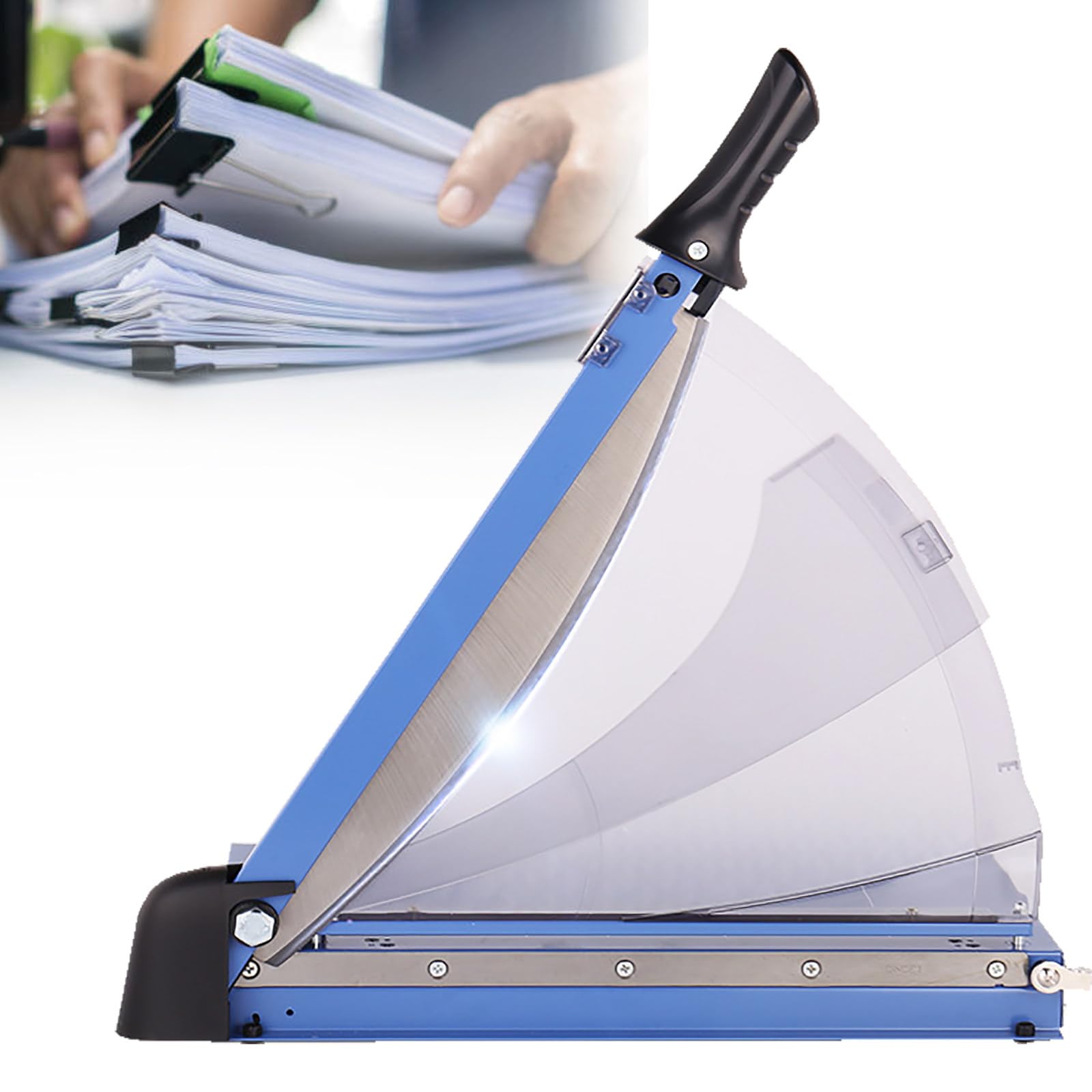 BOOZXCV 14.75" A4 Paper Multi-Purpose Trimmer for Copper Sheet, Leather, Plastic Sheet, Iron Sheet, Non-Woven Fabric 40 Sheets 80-Gram Paper