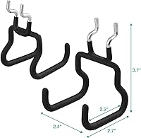 Vista 5 de G.CORE Juego de 8 ganchos para tablero de clavijas, ganchos de utilidad para tablero de herramientas y perchas para tableros de 1/4", ganchos