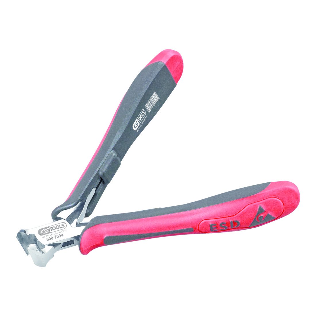 KS Tools 500.7094 Mini alicate de corte oblicuo ESD, 120 mm