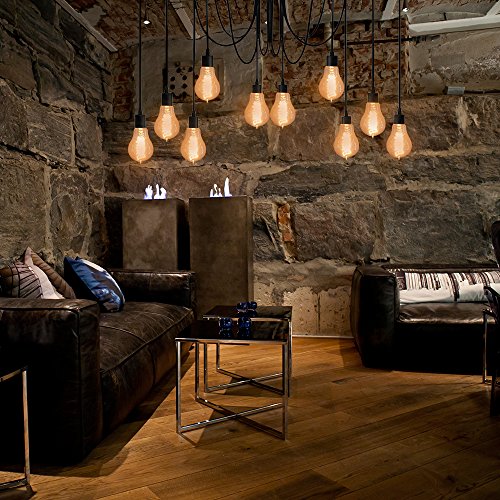 Veesee 10 Arms Industrial Ceiling Spider Lamp,Retro E26 Edison Bulb Hanging Chandelier Lights,Diy Adjustable Modern Chic Pendant Lighting For Bedroom Living Room Kitchen Coffee Shop(2M Wire) #TOP5