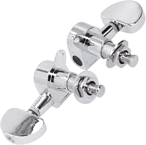 Miniatura 5 de Clavijas de afinación para guitarra, de alto rendimiento, resistentes a la oxidación, prácticas, para guitarra acústica rota (plata)