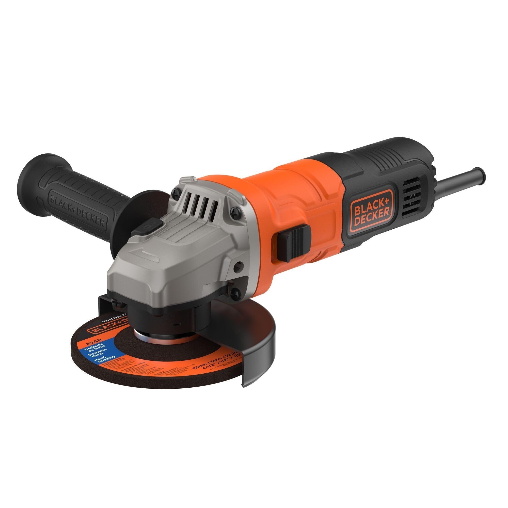 BLACK+​DECKER Amoladora angular compacta con cable de 15mm 710W, BEG010-​QS,