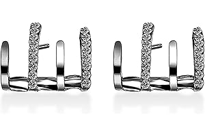 Minimalistic Half Hoop Claw Earring Cuff - A Dazzling Accent for Everyday Glam