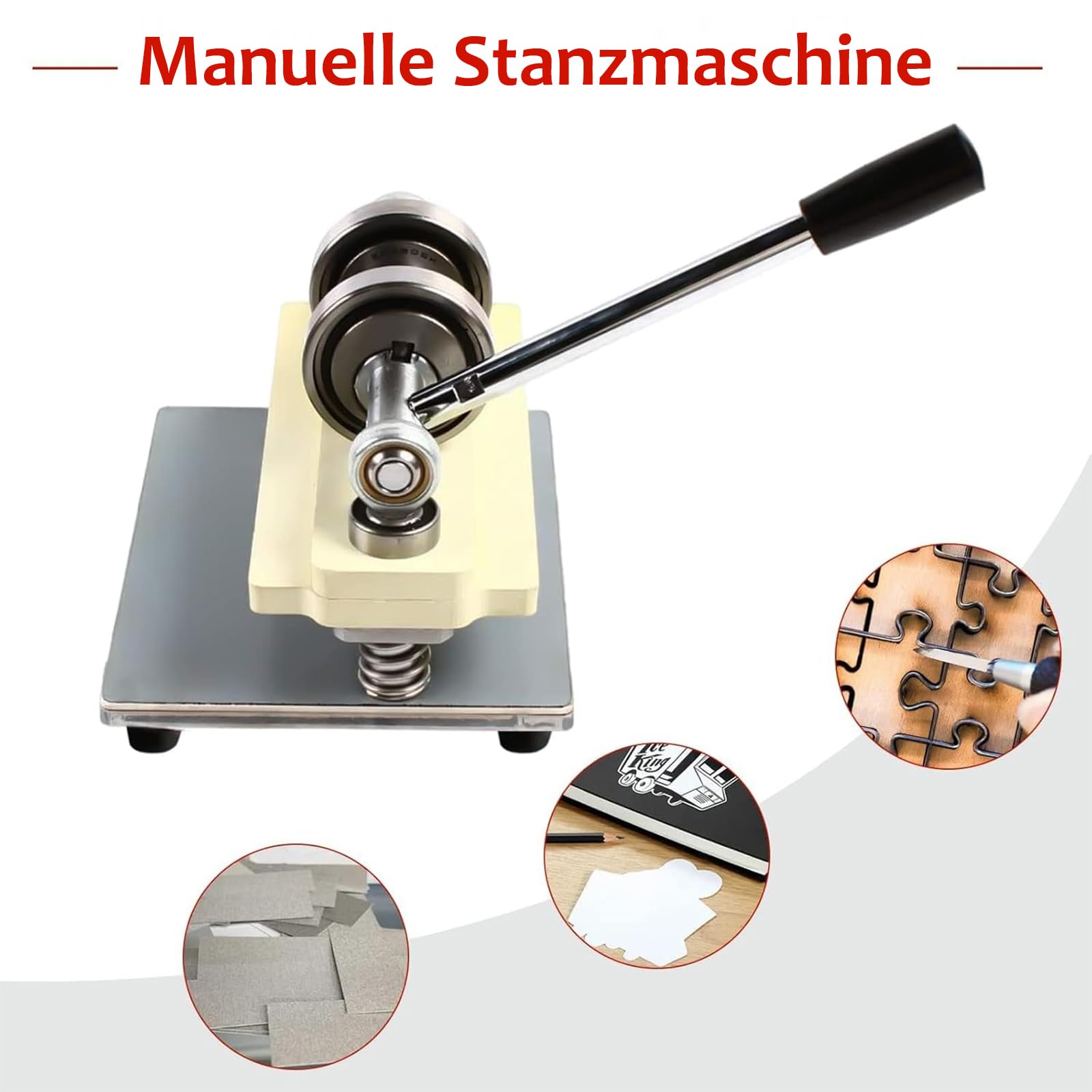 Machine de découpe Manuelle pour Cuir, Outil de découpe de 0,8 T, Largeur d'alimentation de 155 mm, pour Cuir, Papier et Carton.