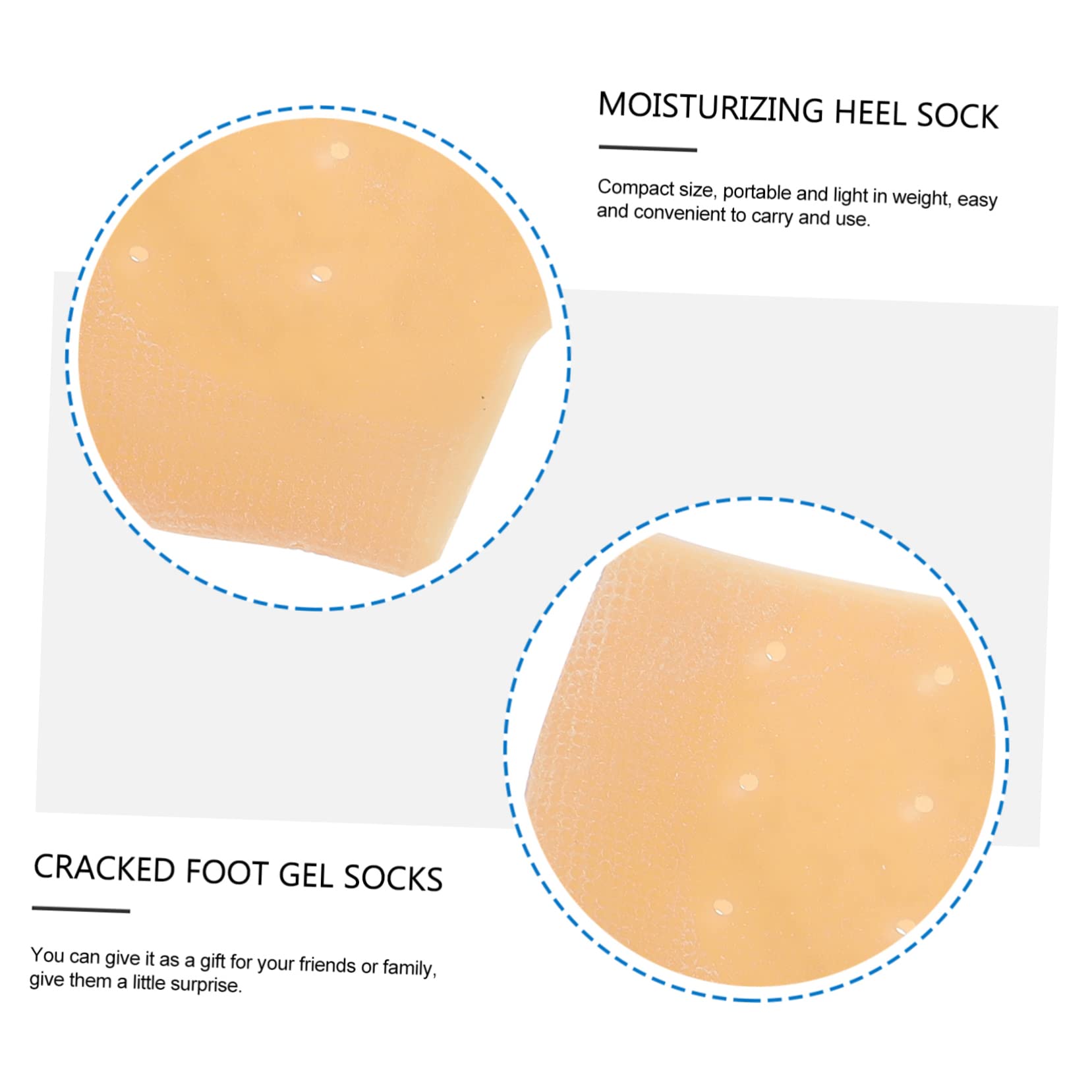 minkissy Moisturizing Gel Heel Guards Foot Protector Pads for Cracked Foot Relief