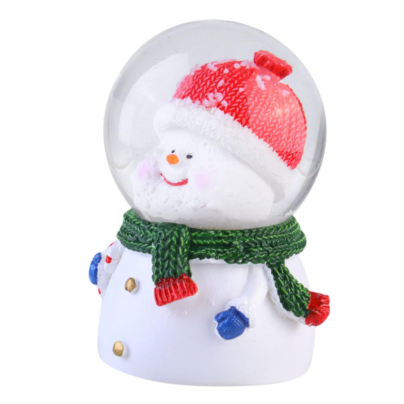 BRIGHTFUFU 1pc Adorable Resin Snowman Tabletop Decoration for Home Lovely Christmas Ornament Lights for Bedside Dresser and Desk Decor