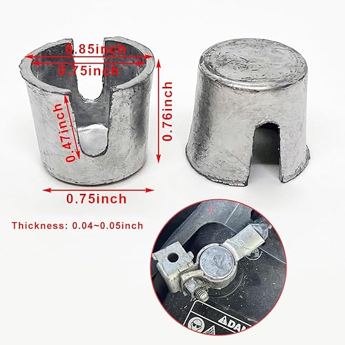 Miniatura 3 de 8 piezas de cuñas de poste de batería de coche, tapas de terminal de plomo de la batería, poste superior de la batería, manguitos de ánodo de