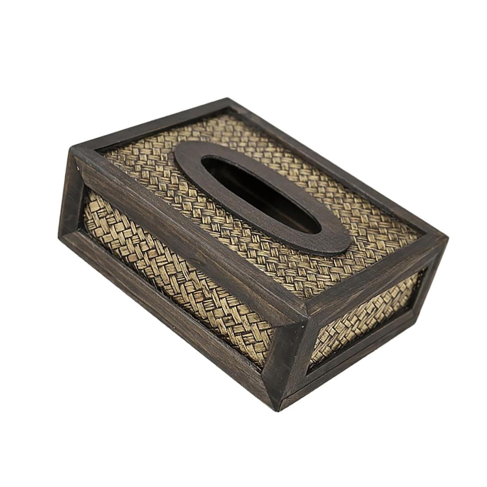 Tissue Dispenser Box Multipurpose Handcraft Bamboos Tissue Storage Box Portable Apartment Must Haves(Trumpet)
