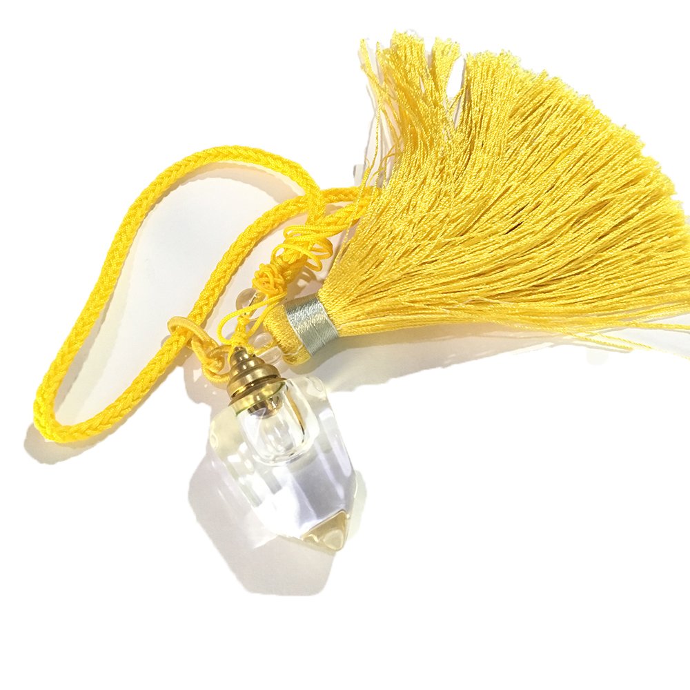 MOSOAO Natural Quartz Crystal Pendant Hand Carved Wishing Bottle Necklace Lucky Women, Gifts for Her