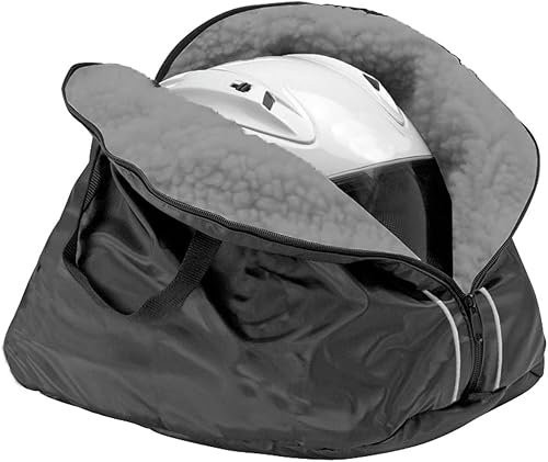 Miniatura 3 de RuiHiSong Bolsa para casco, bolsa para casco de motocicleta, bolsa de almacenamiento para casco con ribetes plateados, bolsillo de almacenamiento