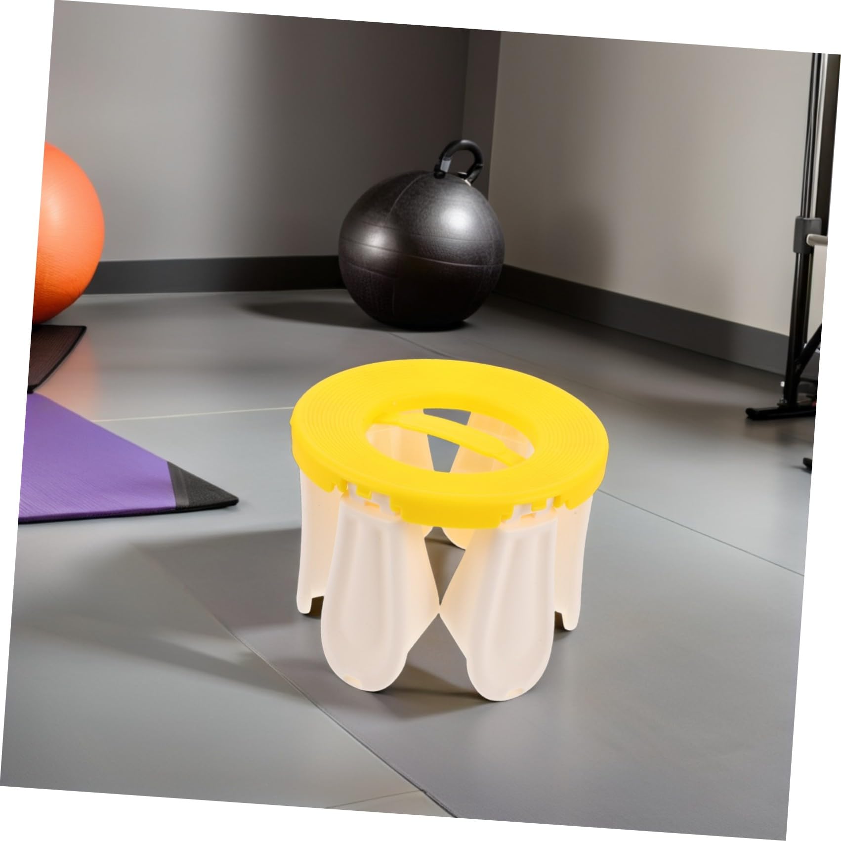 Abaodam Base per Palla da Yoga in Plastica, Supporto Rotondo | 49cm, per Studio e Palestra, Design Compatto, Organizza la Fitball Stabilità Migliorata