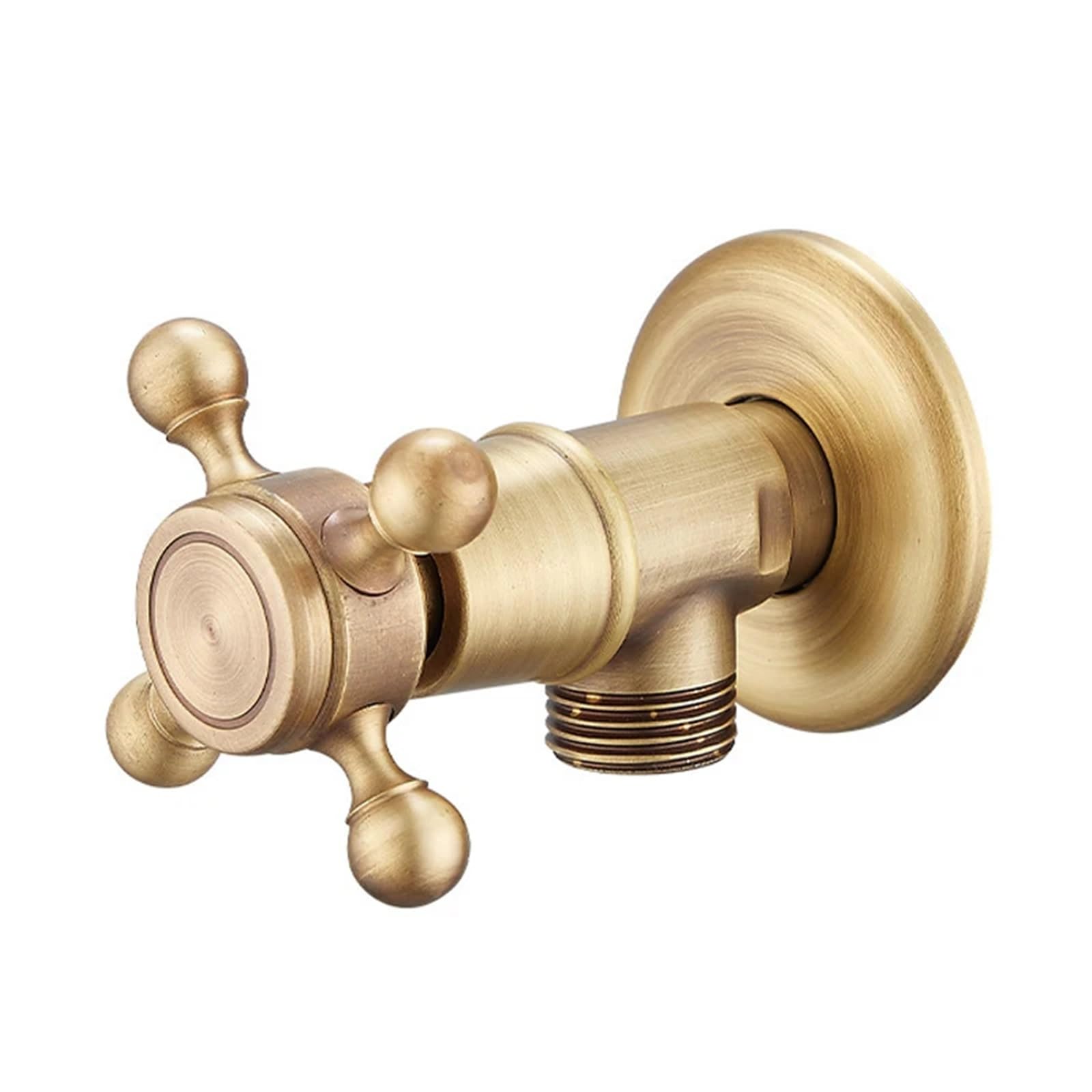 Nhestygbt A Ntique Brass Triangle Valve Water Control Bathroom Tap1/2*1/2 Ngle Valves