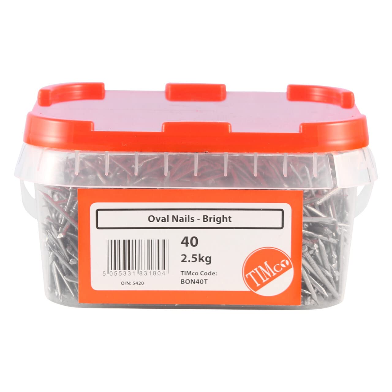 TIMco BRIGHT OVAL NAILS (2.5kg TUB) 50mm