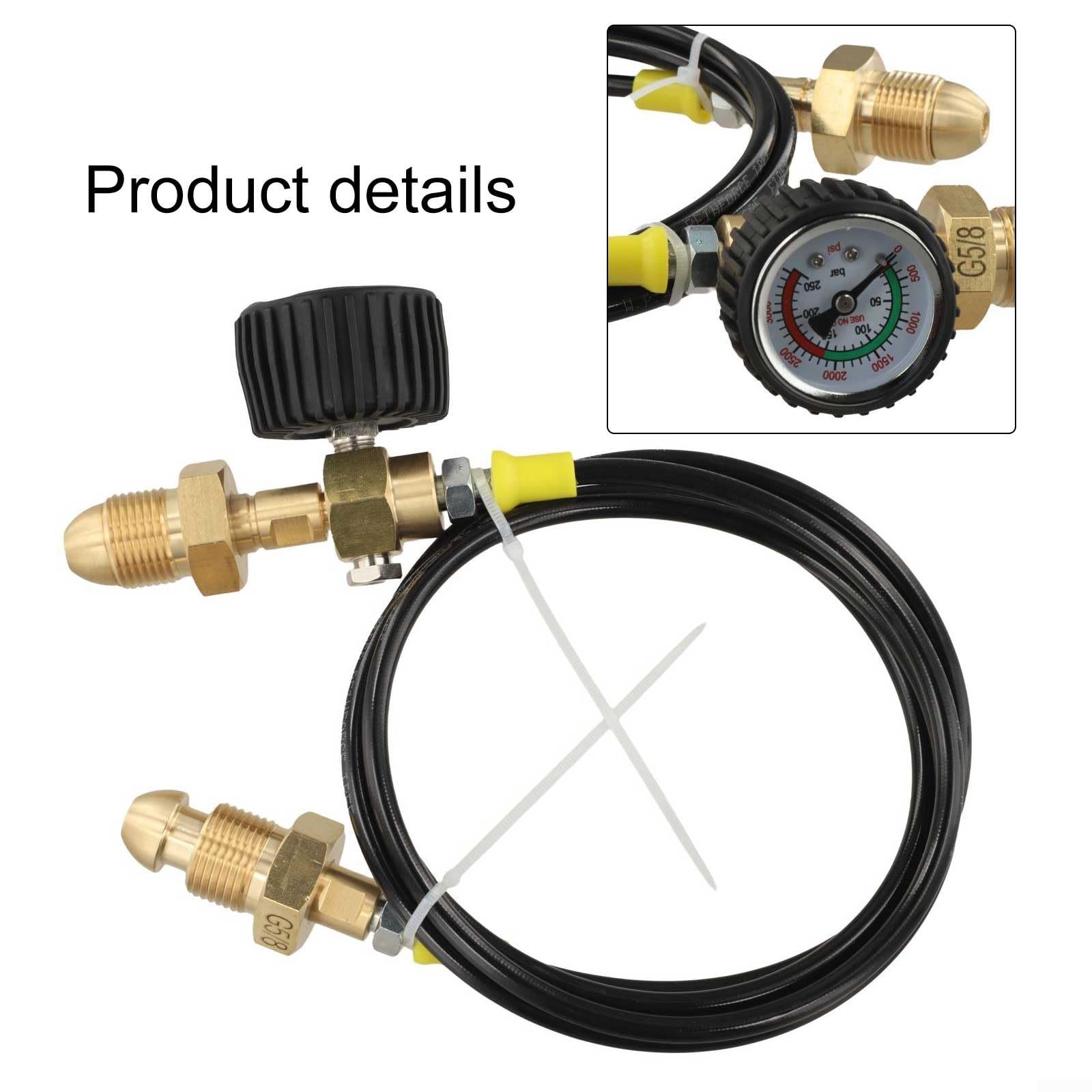 Tubo adattatore di ricarica, stazione di trasferimento per bombole di argon BS 341 No.3 UK, saldatura, gas, MIG TIG, apparecchiature di collegamento (stile 5)