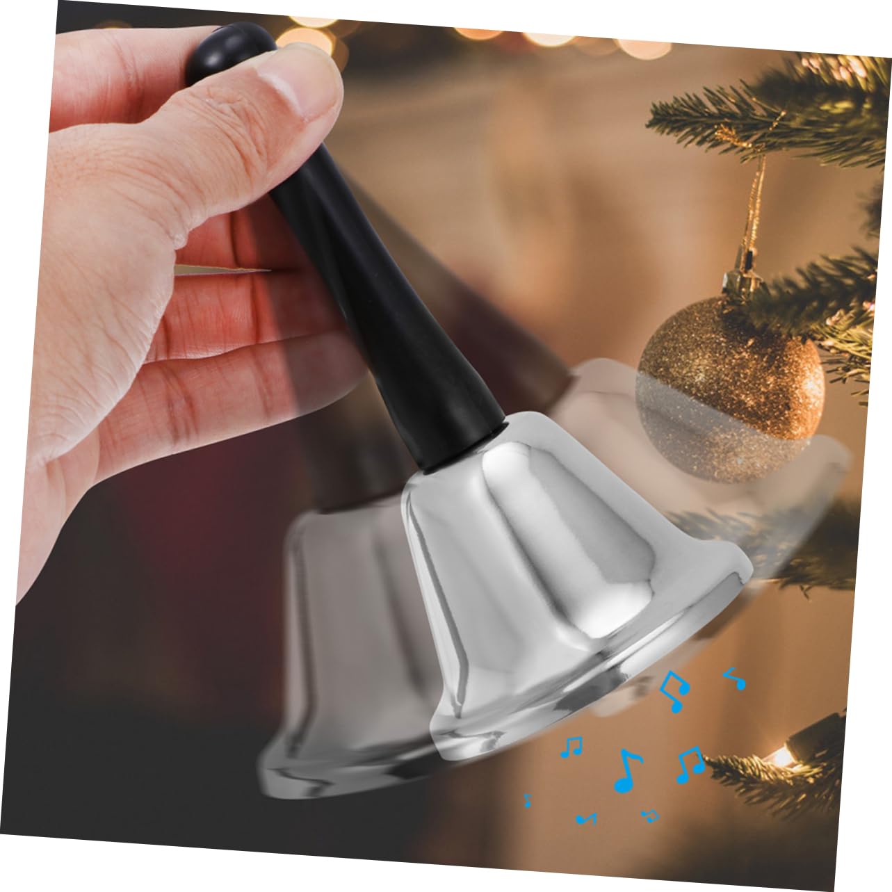 ibasenice 6pezzi Campane da Tavolo in Metallo Campanelli Natalizi Decorativi Campanello di Servizio per Ristoranti Campanello in Metallo Resistente