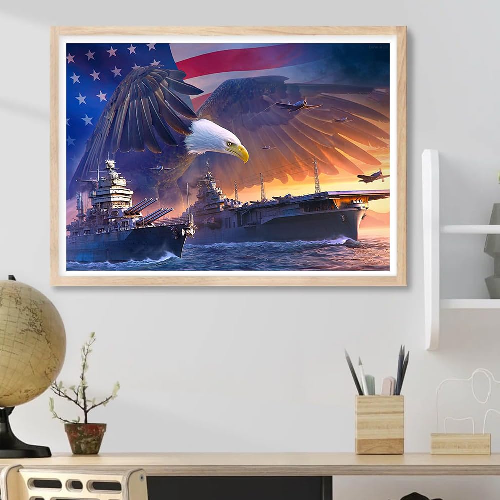 DVWIVGY Kits de pintura de diamantes 5D azul marino para adultos, arte de diamantes, azul marino, kit de bordado redondo completo para mosaico de regalo, decoración de pared del hogar, 12 x 16