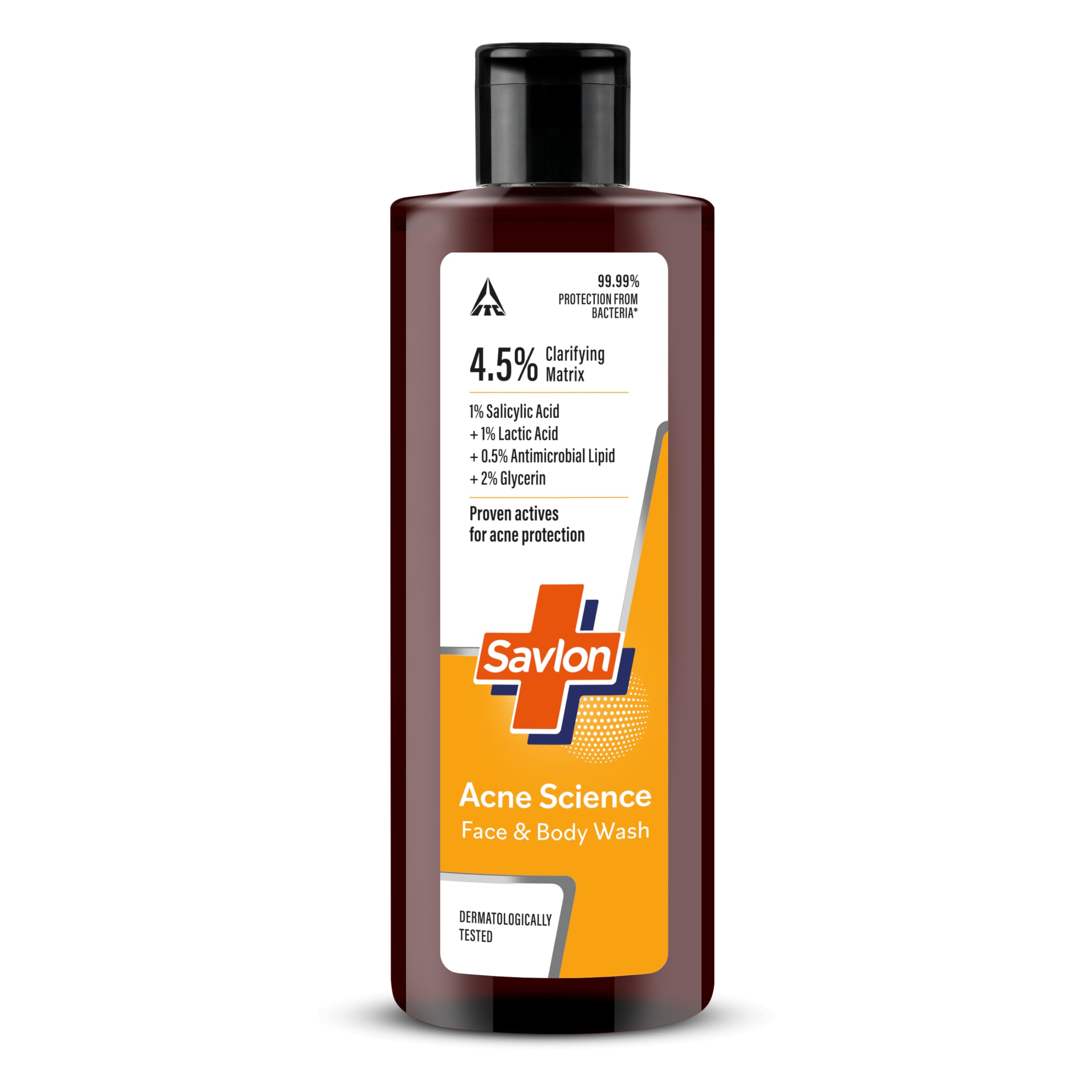 Savlon Acne Science Face & Body Wash 250ml, With Salicylic & Lactic Acid, Anti-Microbial Lipid & Glycerin, Protects Against Acne Causing Bacteria, Dermatologically Tested, Daily Use, For Men & Women-picture-38