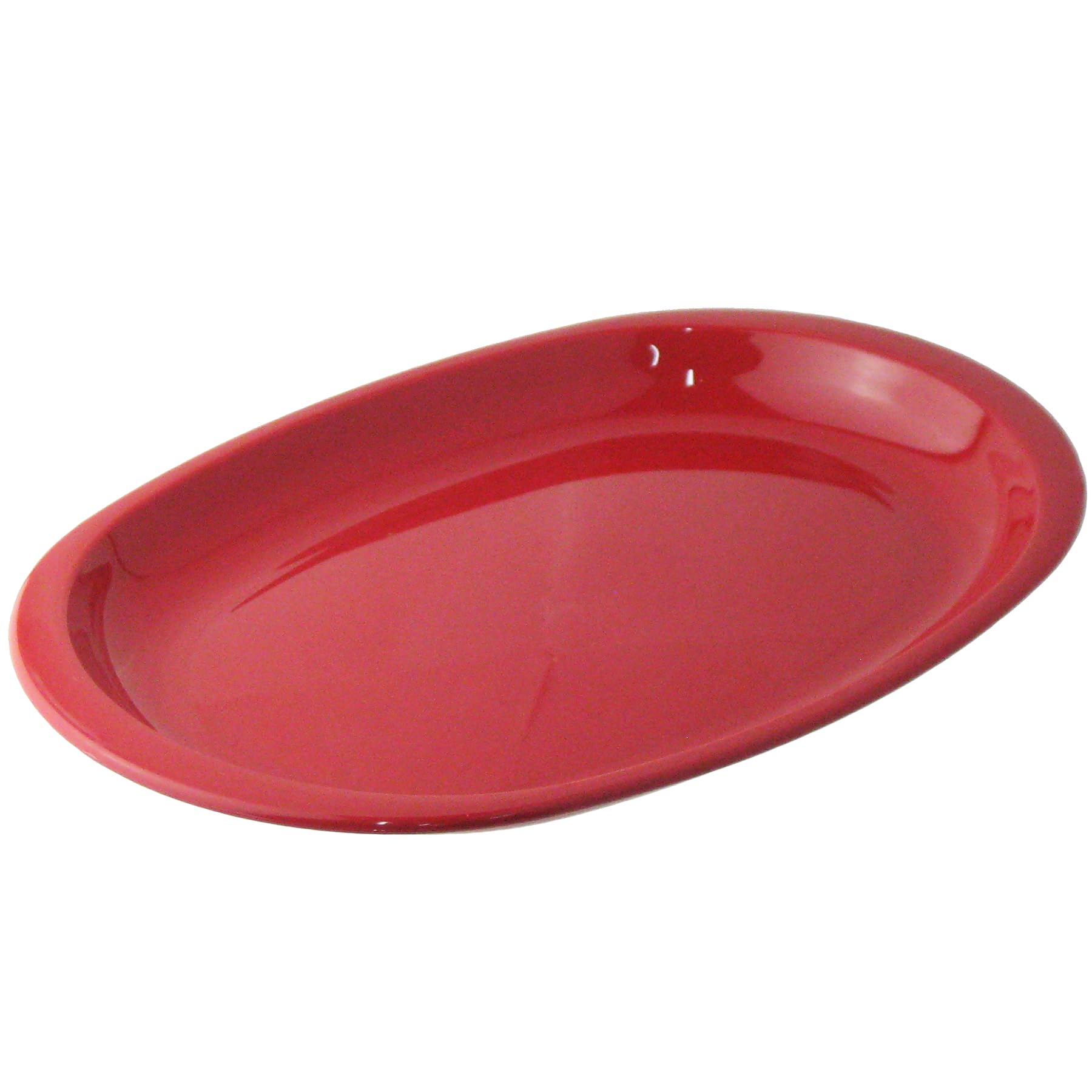 Nagao Red Oval Plate, Unbreakable Polypropylene