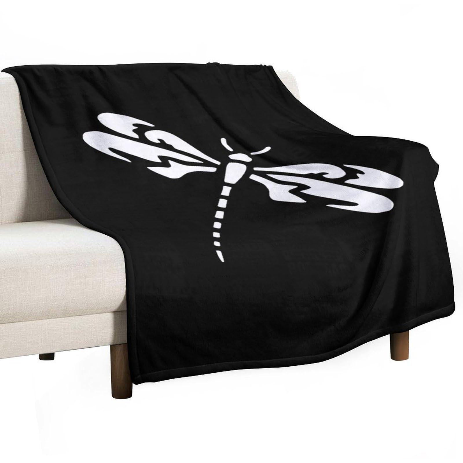 Cgsbngha Style Tribal Dragonfly Flannel Fleece Blanket Lightweight Soft Throw Blankets For Sofa Couch Bed Chair