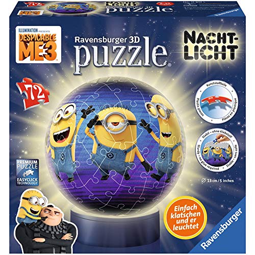 Preisvergleich Produktbild Ravensburger 11817 Minions Nachtlicht: Ich - einfach unverbesserlich 3 3D-Puzzle