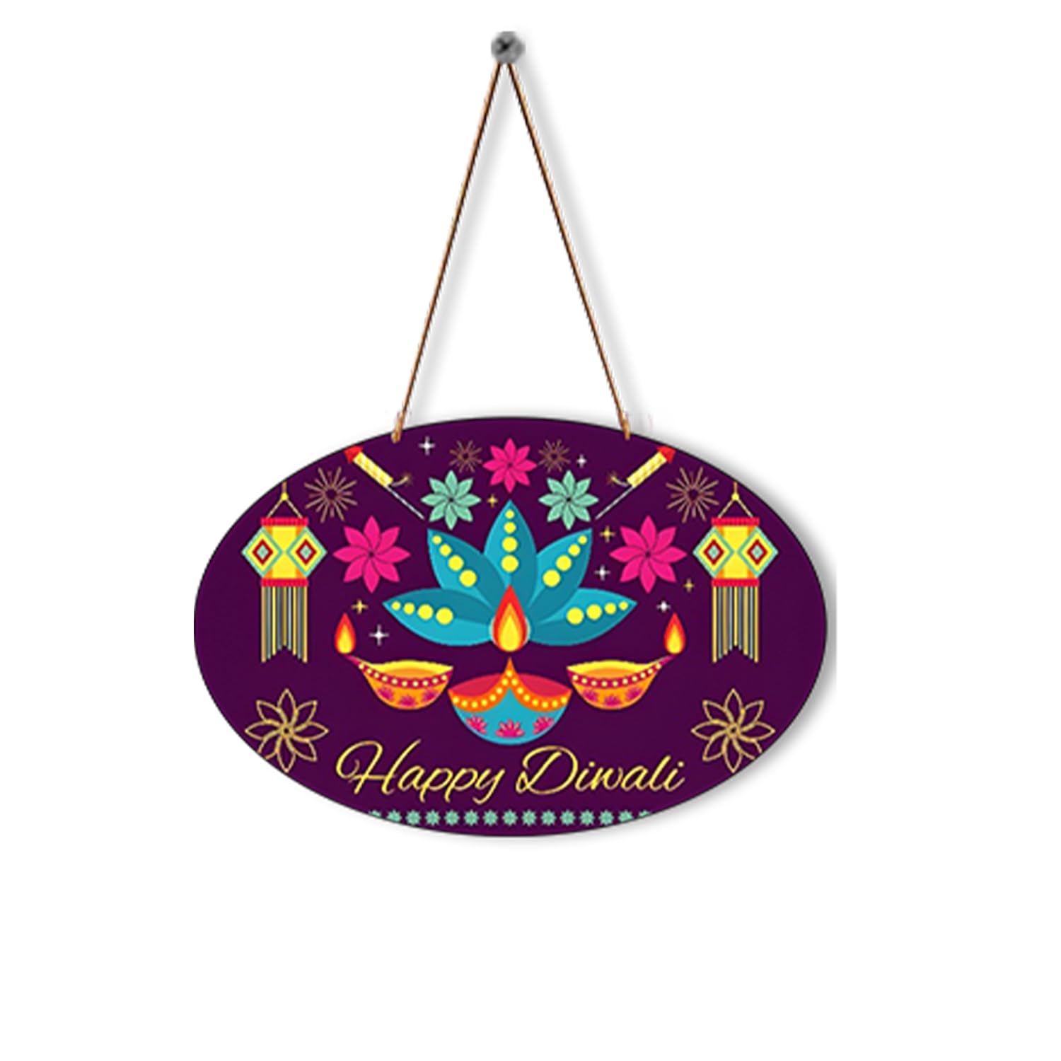GIFTMEBAZAR Happy Diwali | Home & Office Hanging Decoration | Wooden Hanging | Diwali Wall Hanging | Wall Decor Items-image-25