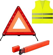 Car Warning Triangle Reflective Warning Vest Kit