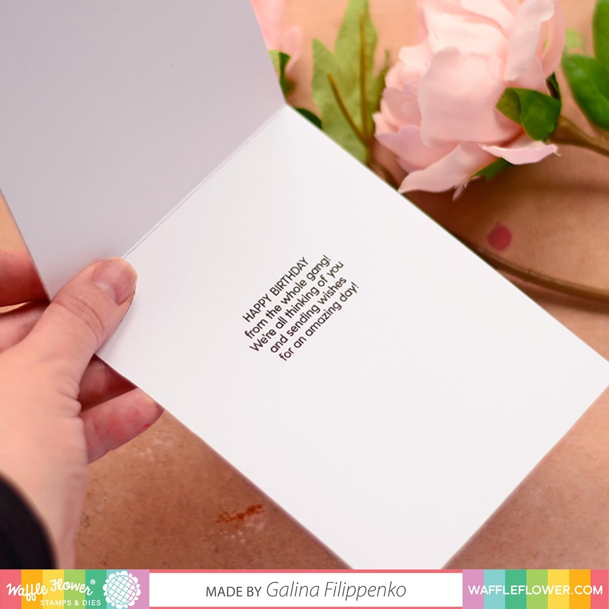 Waffle Flower Inside Sentiments Birthday Stamp Set