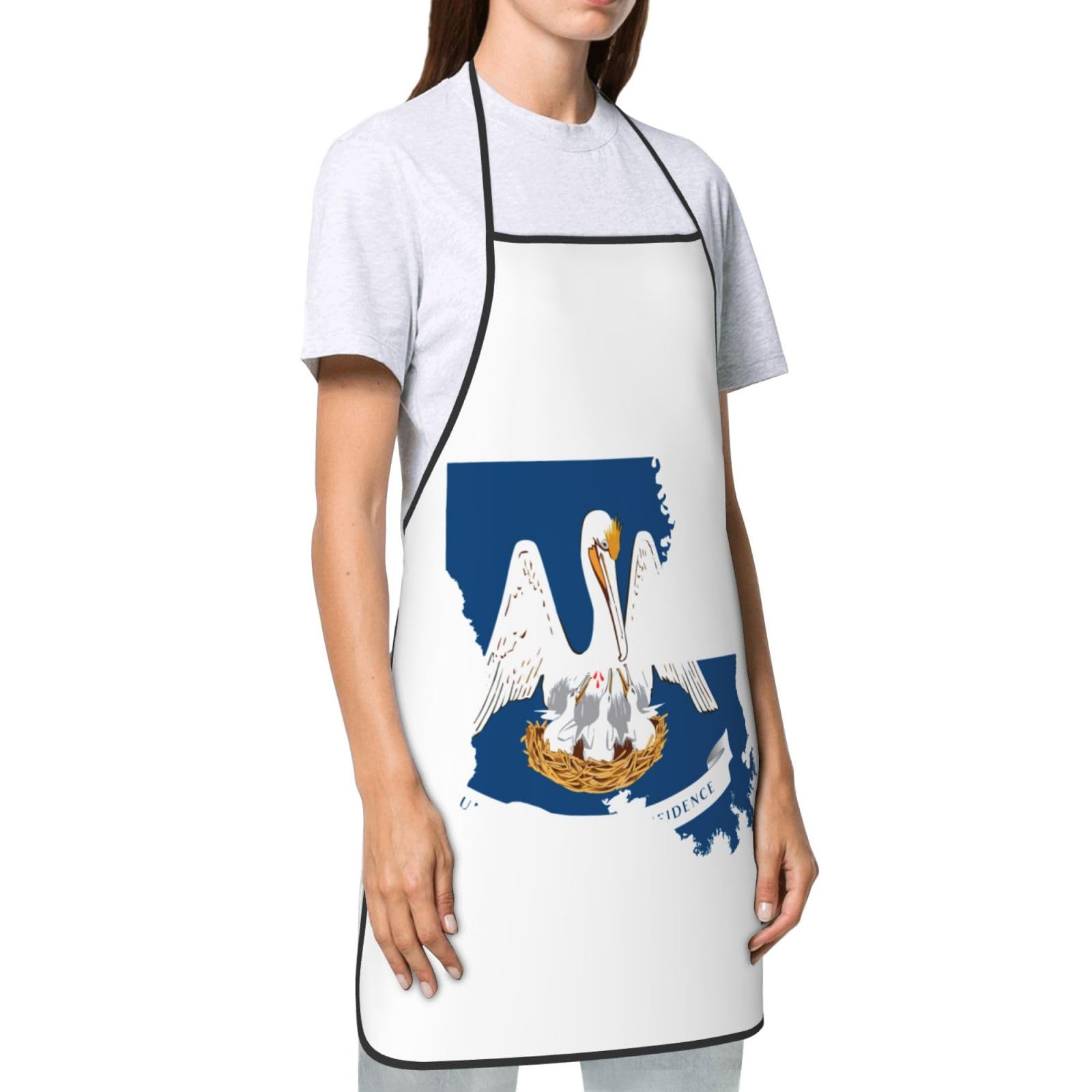 Tablier de cuisine unisexe avec drapeau et carte du Maine, doux et confortable pour homme et femme