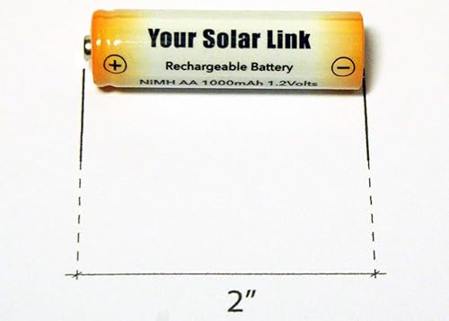 Miniatura 2 de Your Solar Link Baterías recargables AA NiMh de 1.2 voltios y 1000 mAh, paquete de 10 unidades