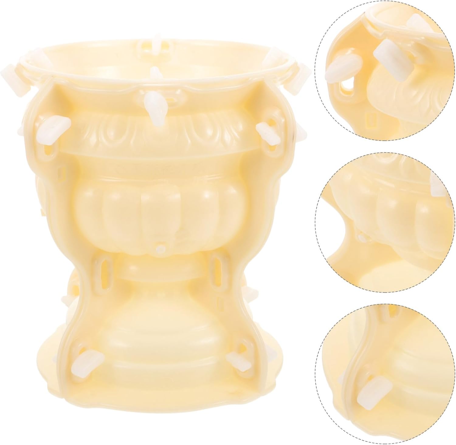 Cement Flowerpot Mold Concrete Flower Pot Molds Vase Planter Cement Clay Candle Pen Holder Flower Pot Silicone Epoxy Decor White Plastic Model Unique