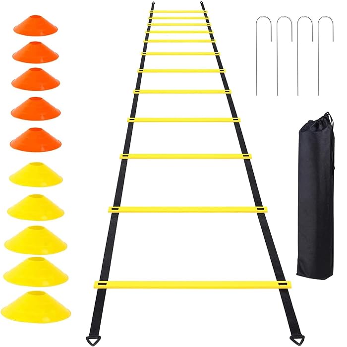 Buy Speed & Agility Athlete Training Set with Agility Ladder 20ft 12