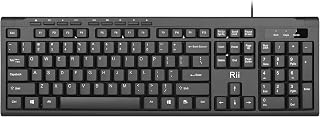 Rii RK907 Ultra-Slim Compact Wired USB Keyboard for Mac & PC - Quiet Low-Profile Keys, Black, $9.99