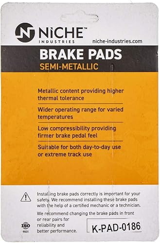 Miniatura 2 de NICHE Juego de pastillas de freno para BMW R1100S R850R R1200GS R1200RT R1150GS R1200R 34212335465 trasero semimetálico, paquete de 2
