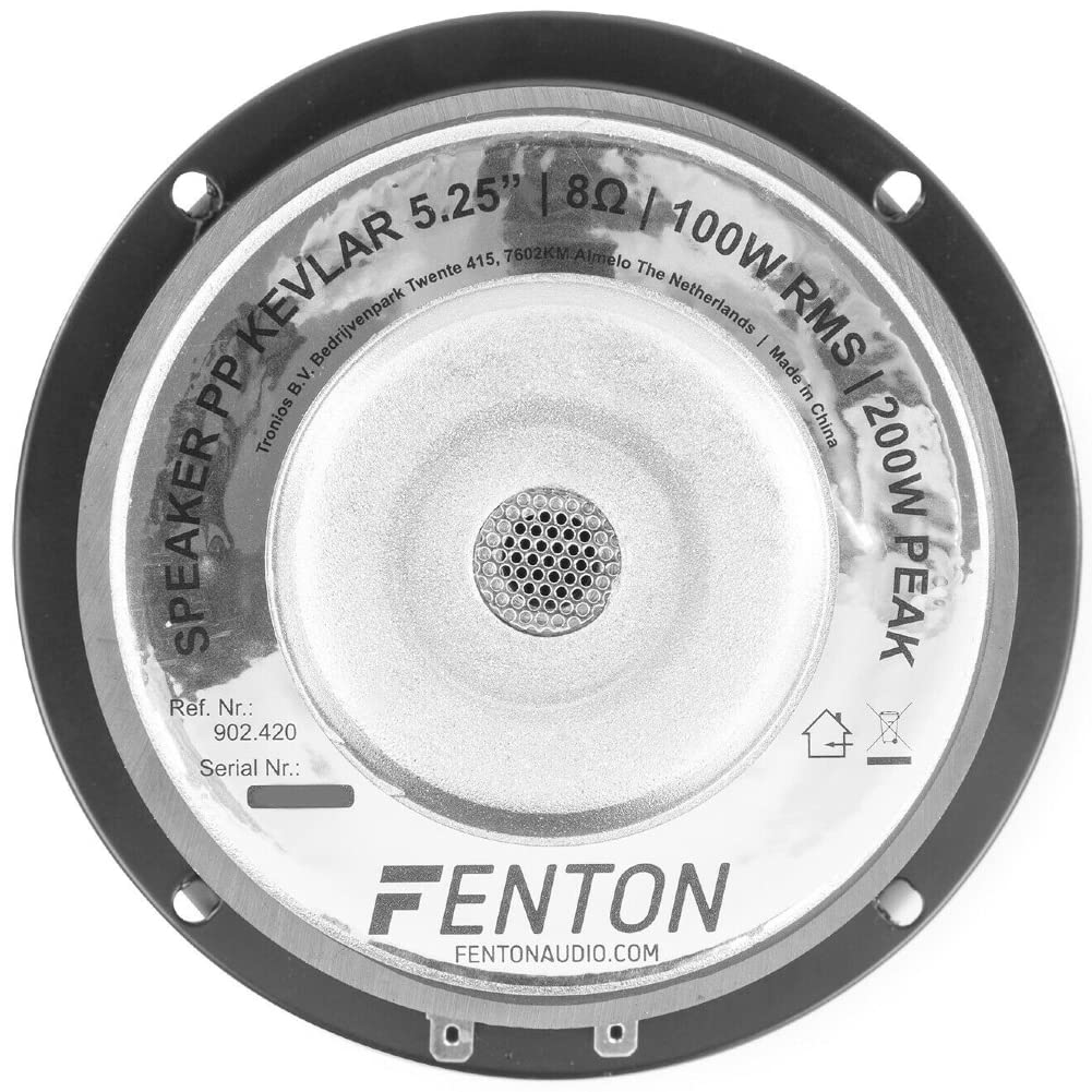 ZESTAW DO FENTON 902.420 WK14 1 głośnik niskotonowy szerokopasmowy kevlar 13 cm 130 mm 5,25", 100 watów rms 200 watów maks., 8 omów, czułość 89 dB, zawieszenie gumowe, 1 sztuka + 3 naklejki