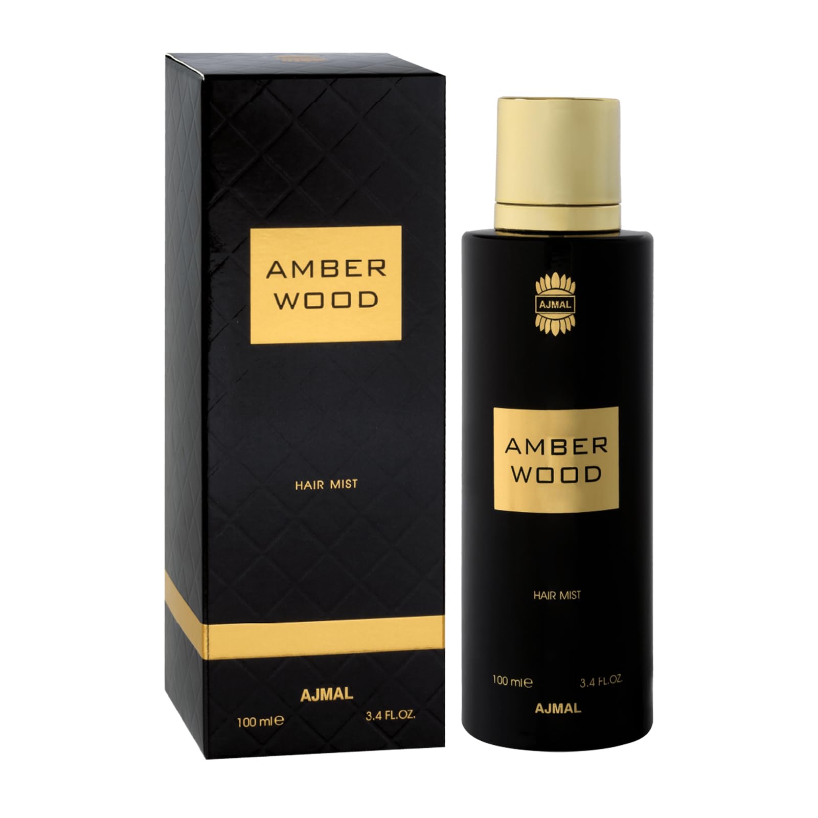 Ajmal Amber Wood Haarspray 100 ml | Fruchtig-blumig-holziger Haarduft für Damen und Herren | Luxuriöses Haarspray | Hergestellt in Dubai
