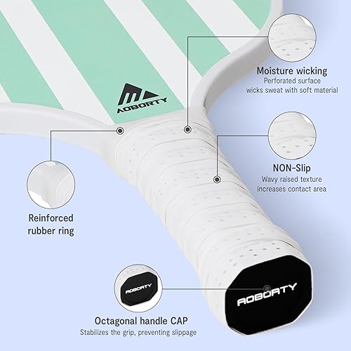 Miniatura 3 de USAPA - Paquete de 4 palas de pickleball Juego de 4 raquetas de grafito claro de primera calidad con cara de fibra y polímero con núcleo de panal