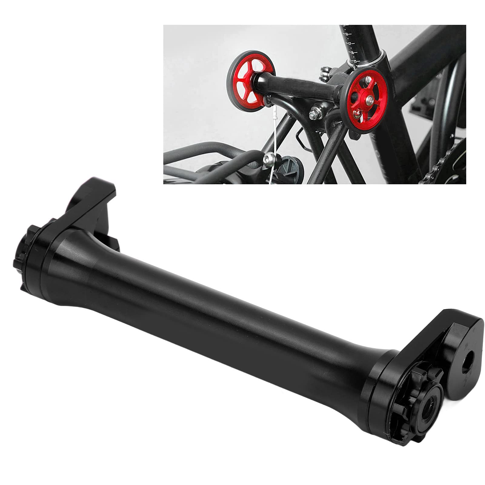 Akcesoria do Rowerów Składanych, Rower Składany ze Stopu Aluminium Łatwe Przedłużanie Kół Drążek Teleskopowy Odpowiedni do Roweru Składanego Brompton 3sixty