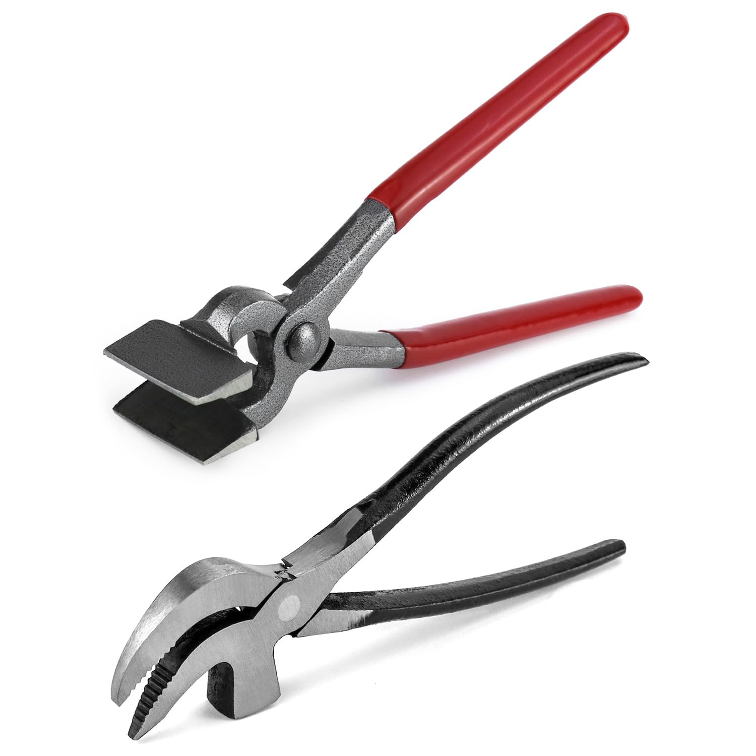 QWORK Flat Leather Press Pliers and Cobbler Plier Pincers, DIY Leathercraft Tool, Steel Leathercraft Cobbler Pliers Pincers