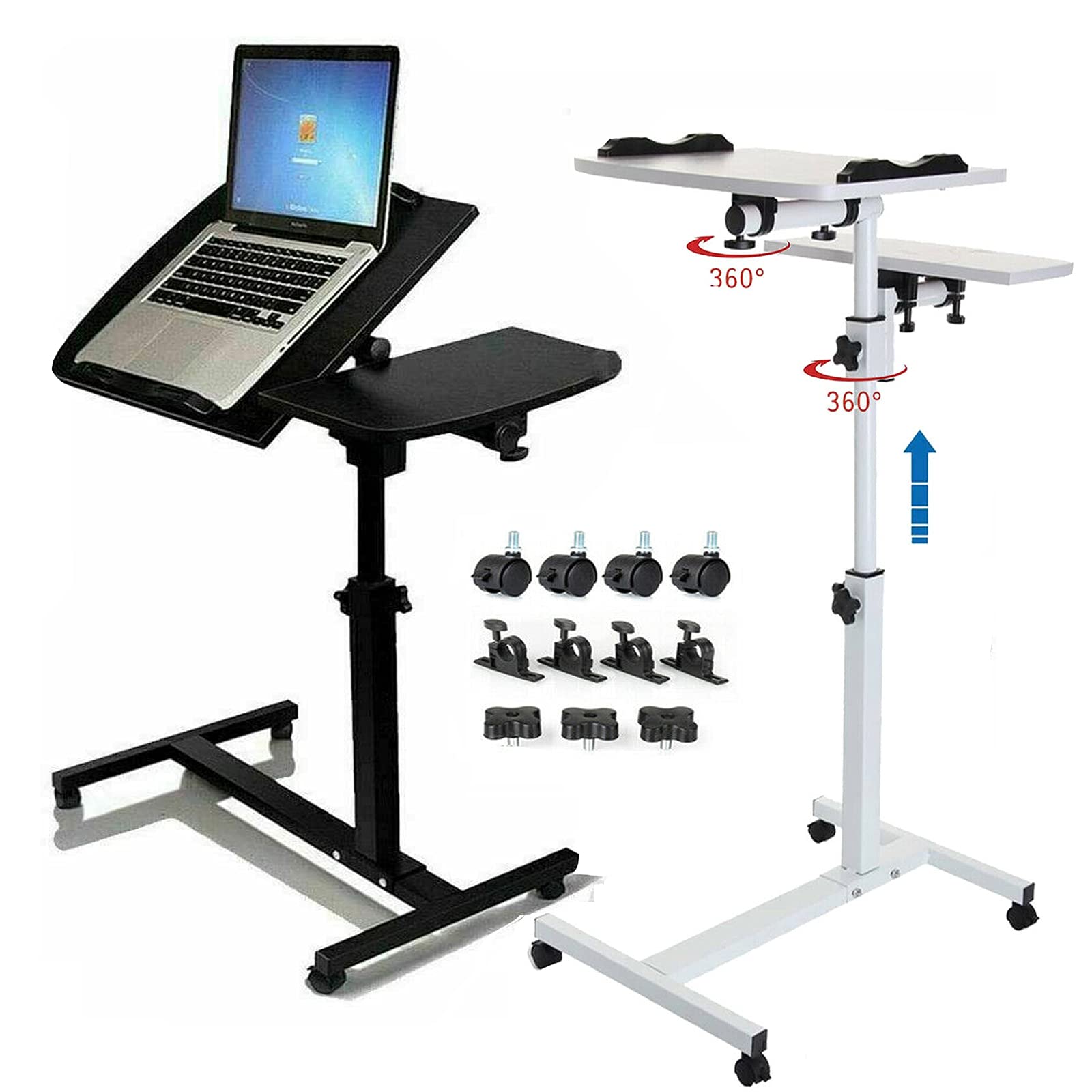 Buy Computer Desk Workstation Mobile Laptop Table for Small Spaces Bed