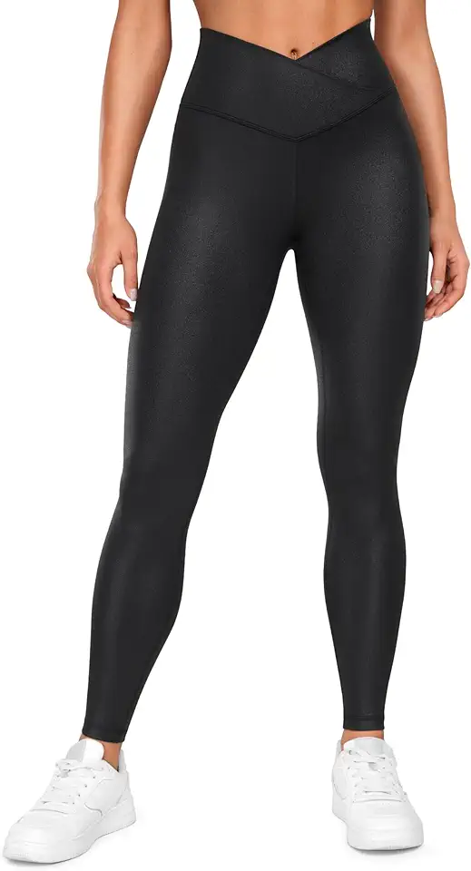 CRZ YOGA Womens Butterluxe Crossover High Waist Workout Leggings 28" - Criss Cross Full Length Gym Lounge Athletic Yoga Pants