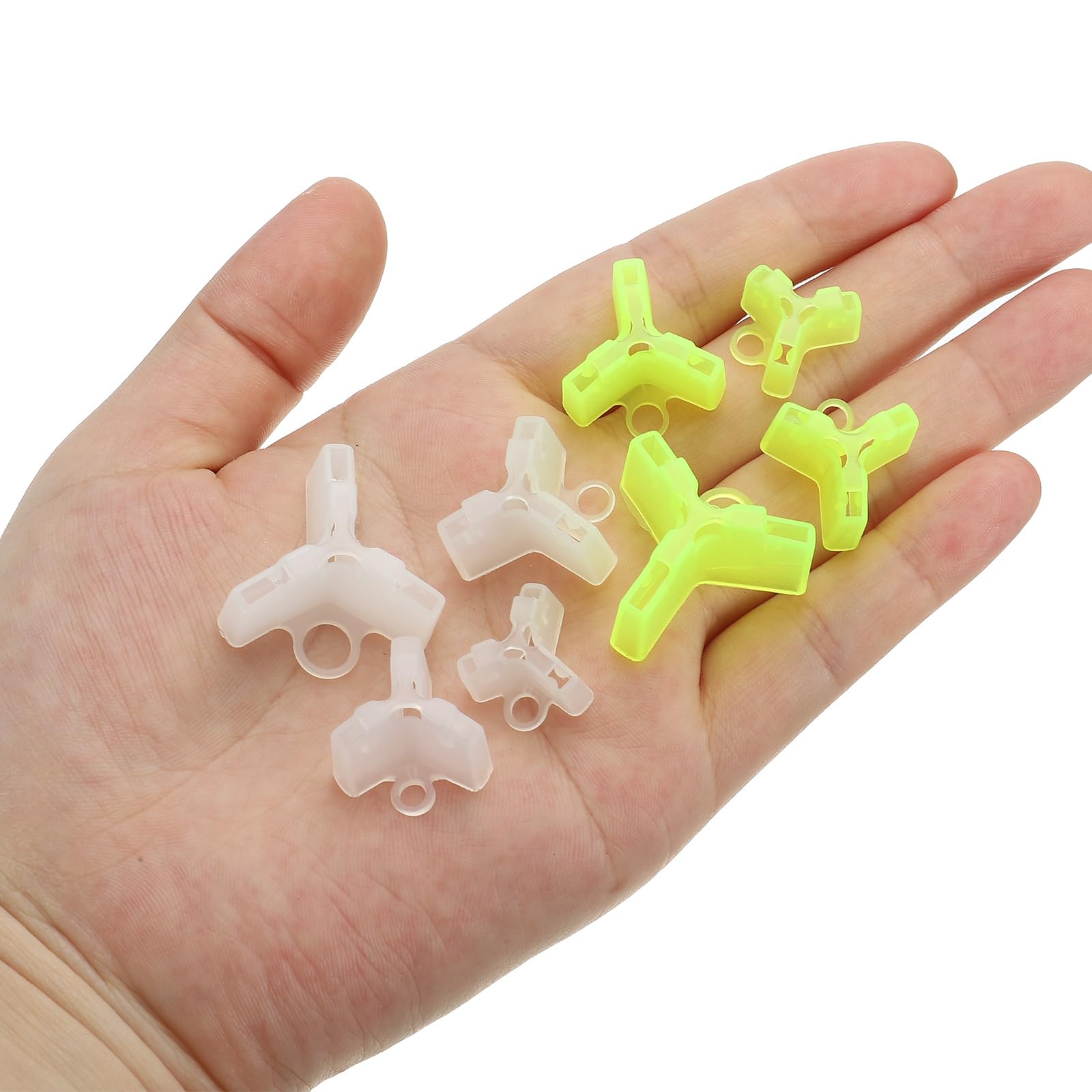 PATIKIL 100 Protège-Hameçons En Plastique Jaunes - Couvercles Pour Hameçons Triples Tailles 1 à 5, Sécurité Pêche