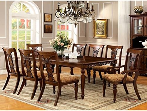 Seymour Dark Oak Finish Formal 9-Piece Dining Set