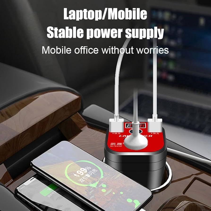 Amazon.co.jp: Car Mounted Cup Type Inverter Converter QC Charger, Car  Charger, Car Power Converter, Universal 12V/24V to 220V, Universal  Multifunctional Socket Power Supply for Cars and Trucks : 車＆バイク