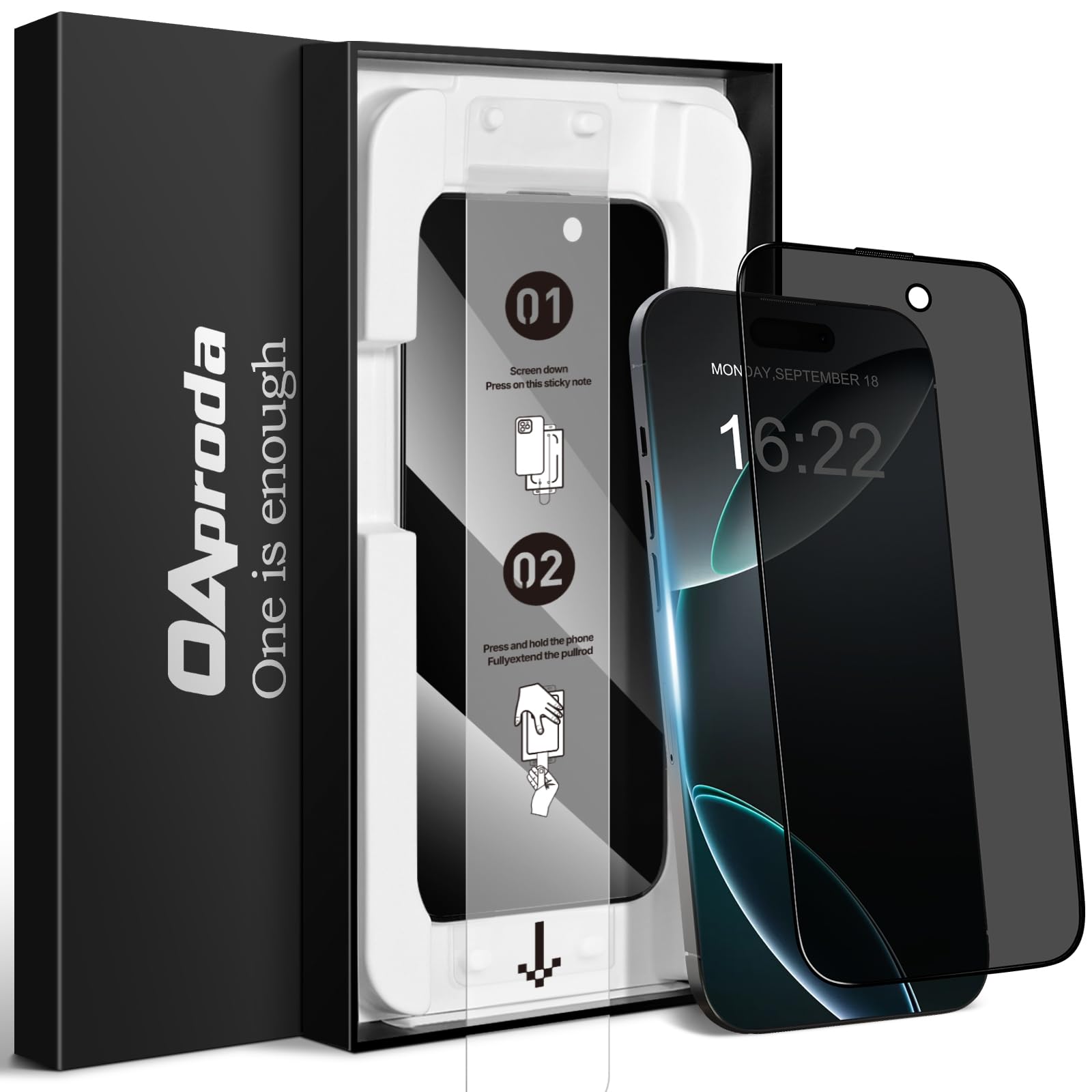 【覗き見防止・1枚が3枚に匹敵】OAproda iPhone 16 pro ma…